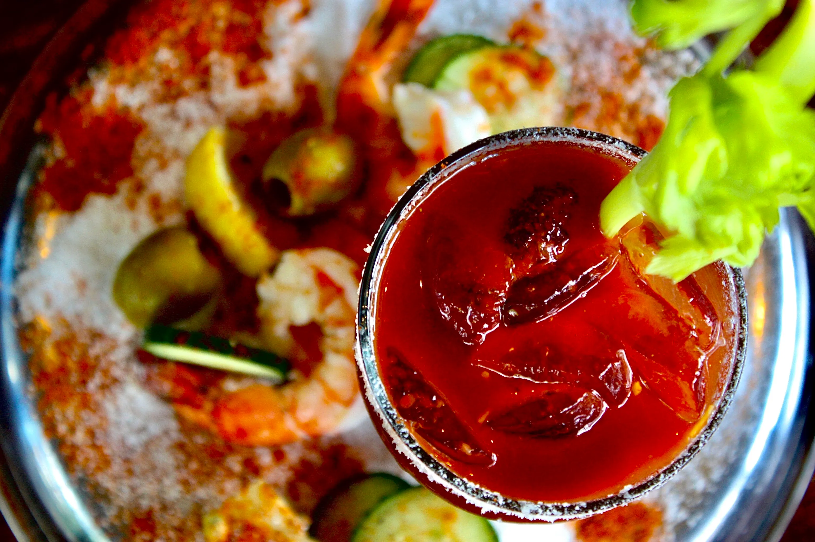 Bloody Mary with appetizers 