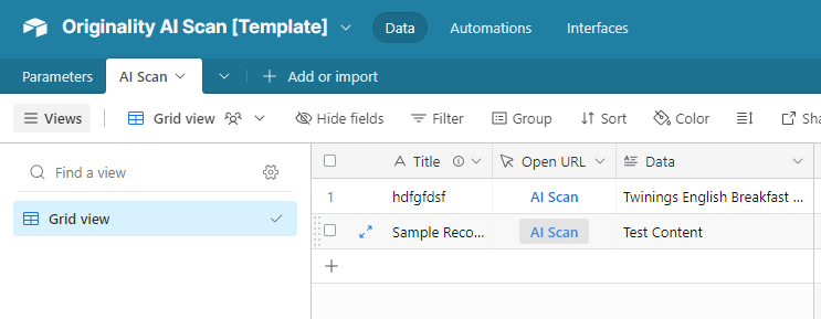 Choosing Record From Ai Scan Table