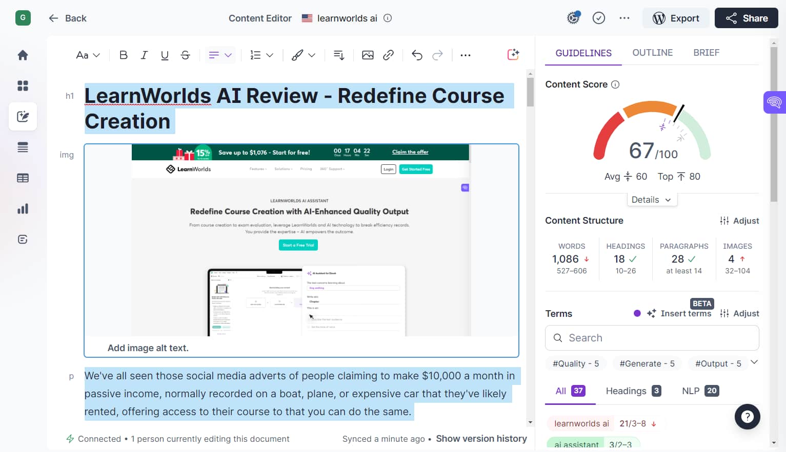 Learnworlds Elearning Layout LearnWorlds AI Review - Redefine Course Creation β Originality.AI