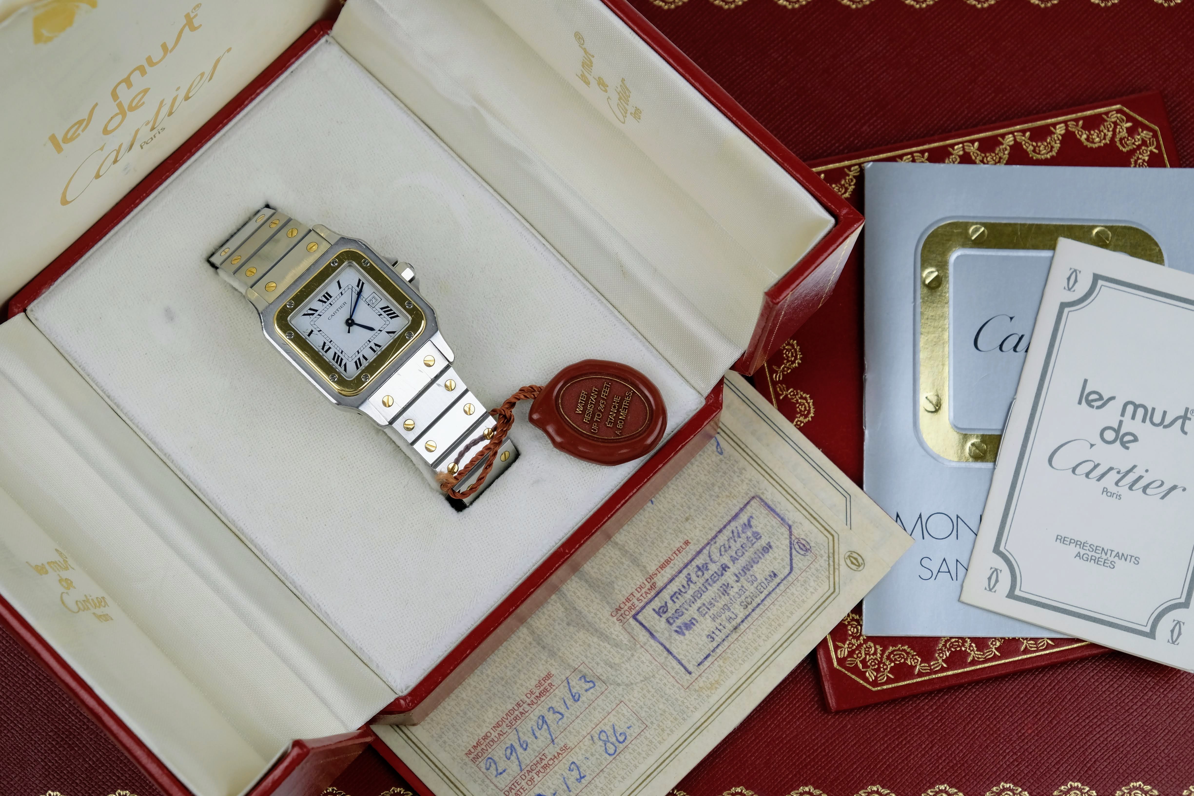 EVIG Watches | Cartier Cartier Santos Carrée 2961 Full Set First Owner Kit