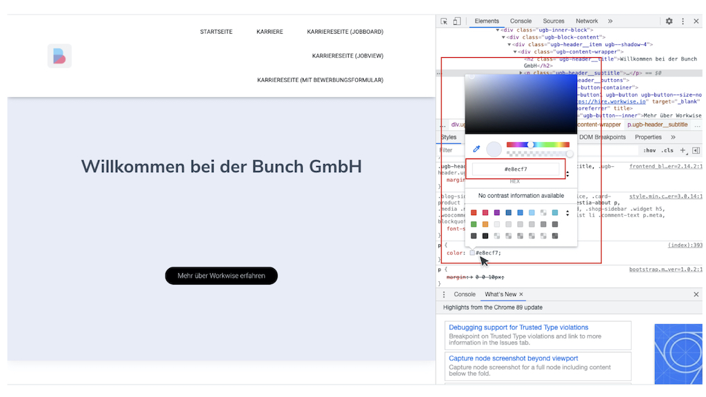 Farben ermitteln Chrome