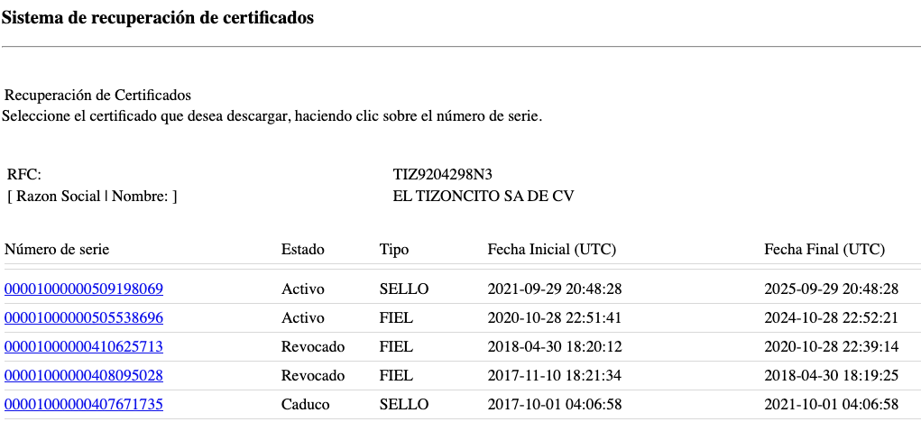 Sello y firma FIEL