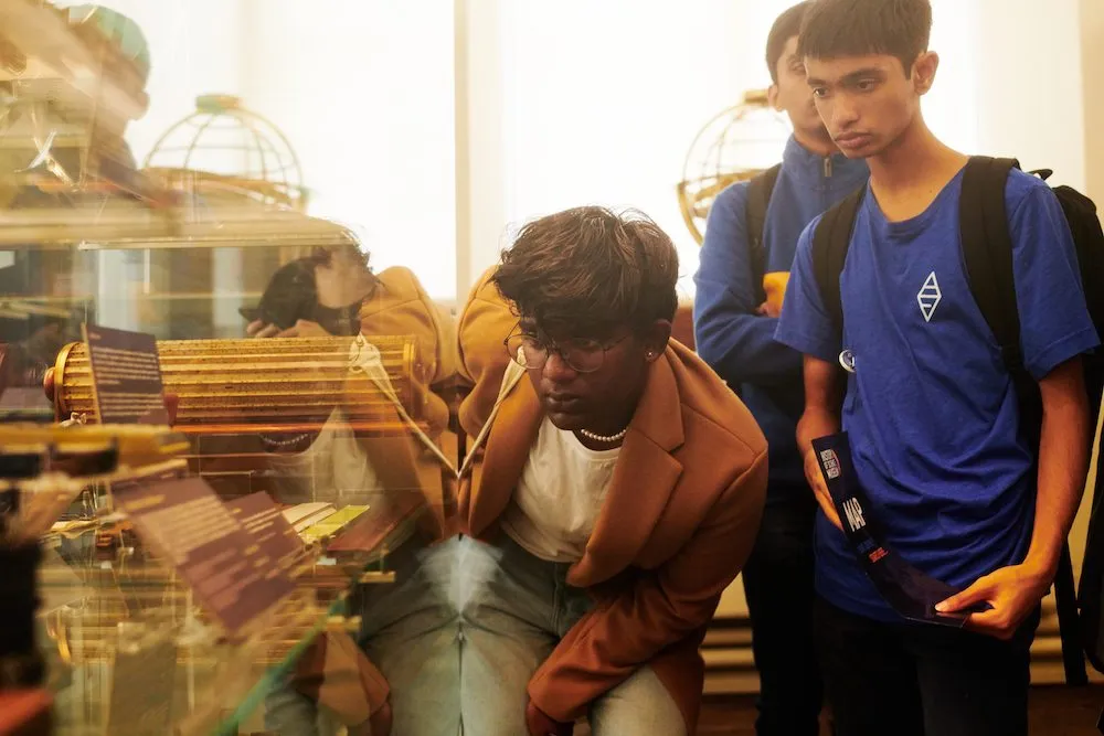 Boys exploring and learning