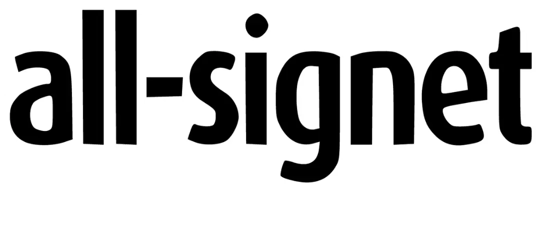 Schwarz-Weiss Logo von All-Signet