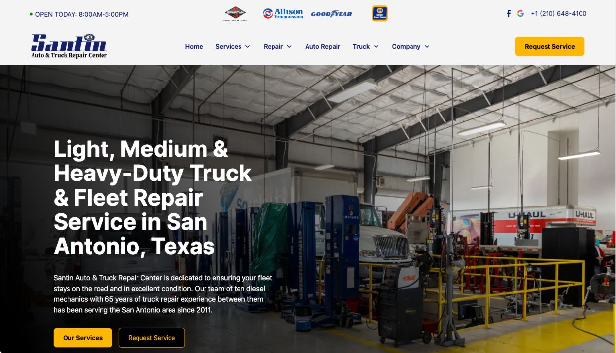 Truck Repair & Fleet Services in San Antonio, TX Santin Auto