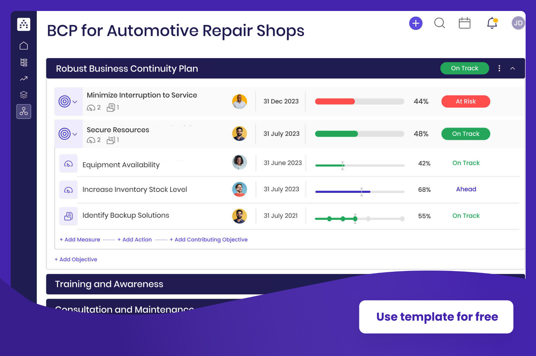 Business Continuity Plan Template for Automotive Repair Shops