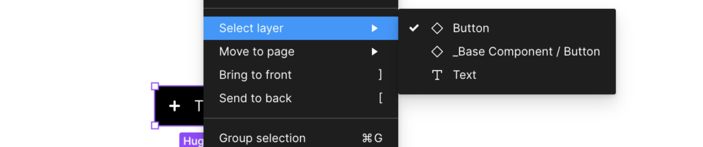 Selecting elements on Figma