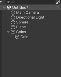 Расстановка монет Unity