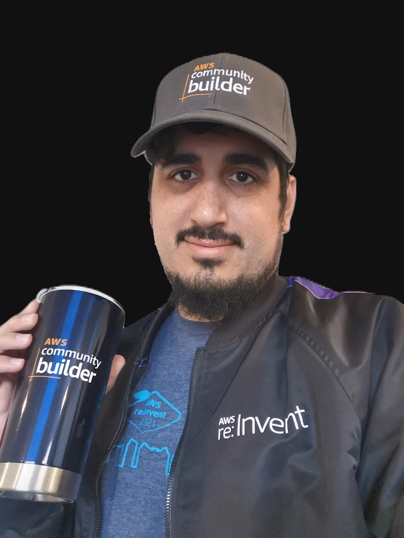 A picture of Guille Ojeda, the author, dressed in AWS gear