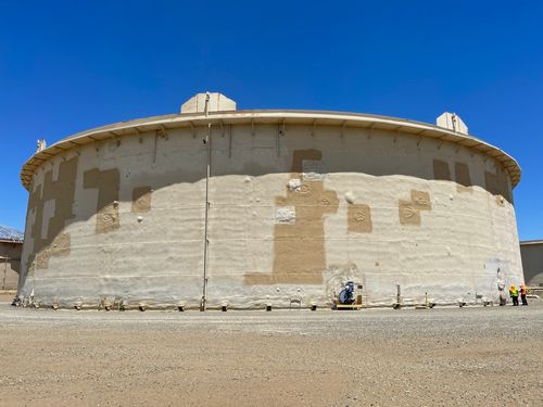 A pressure vessel storage tank
