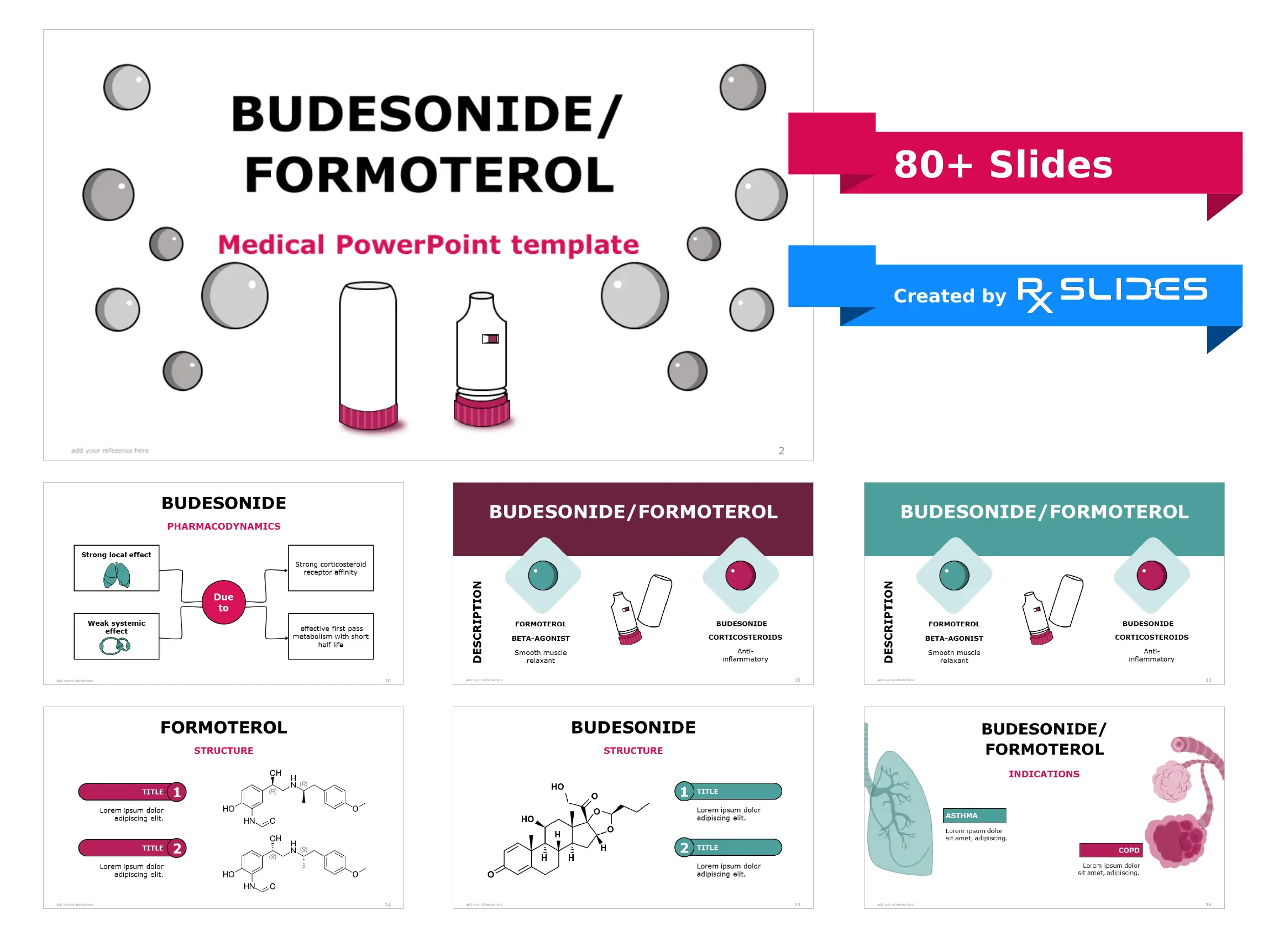 Download Budesonide Formoterol PowerPoint Template RxSlides Download Budesonide Formoterol PowerPoint Template RxSlides