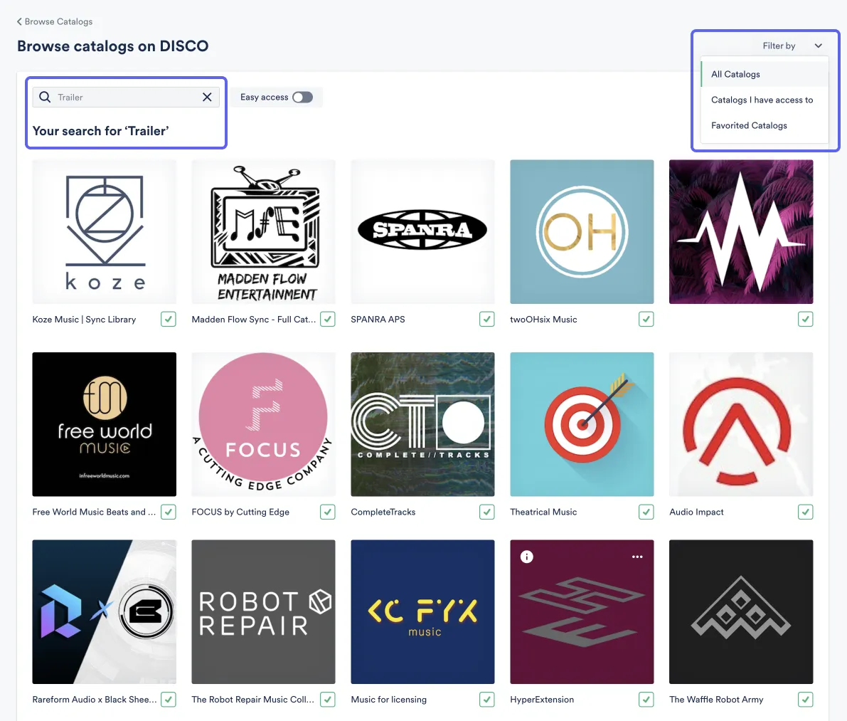 Discover DISCO Catalogs