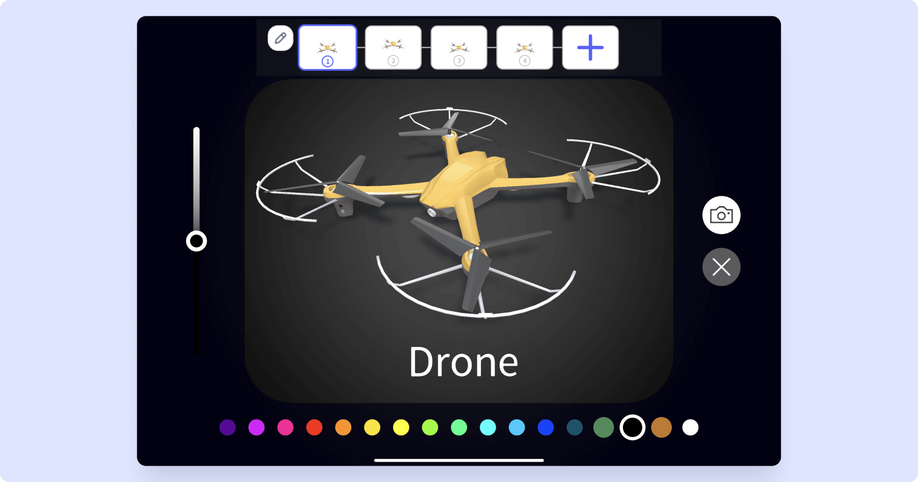 Custom thumbnail generation in the JigSpace app changing colors, zoom and rotation of 3D content