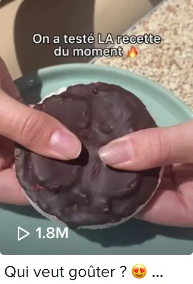 Exemple de vidéos présentes sur la chaine TikTok de Trainsweateat
