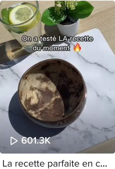 Exemple de vidéos présentes sur la chaine TikTok de Trainsweateat