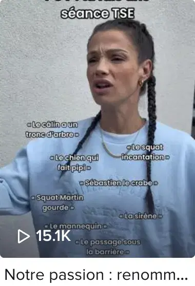 Exemple de vidéos présentes sur la chaine TikTok de Trainsweateat