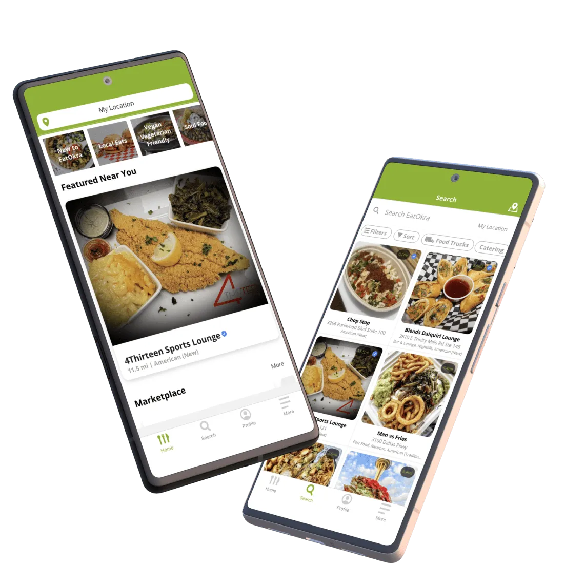 Two screens of phone