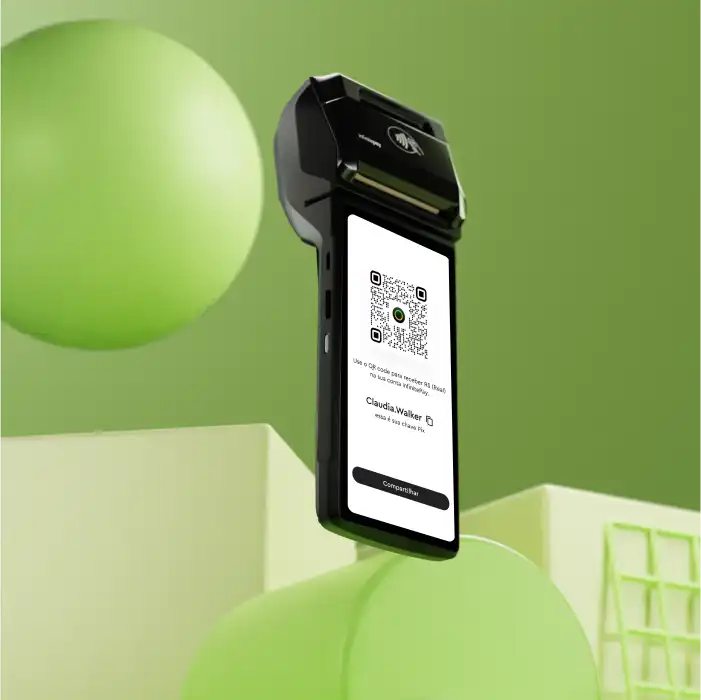 Maquininha de cartão: receba dinheiro na hora ou 1 dia útil