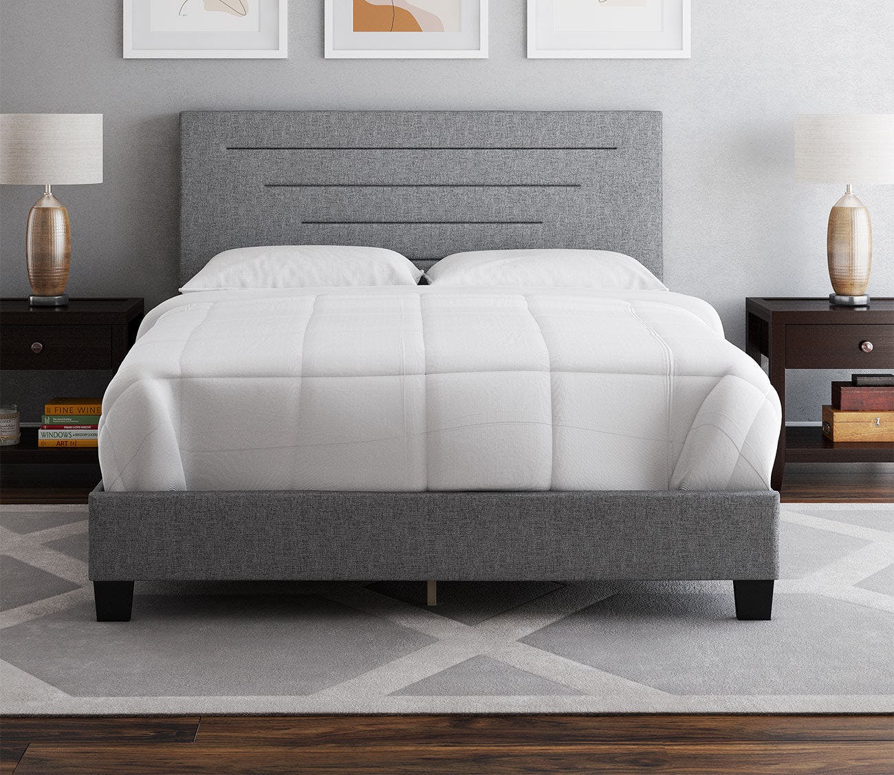 Grey Upholstered Bed: The Perfect Style | National Assemblers