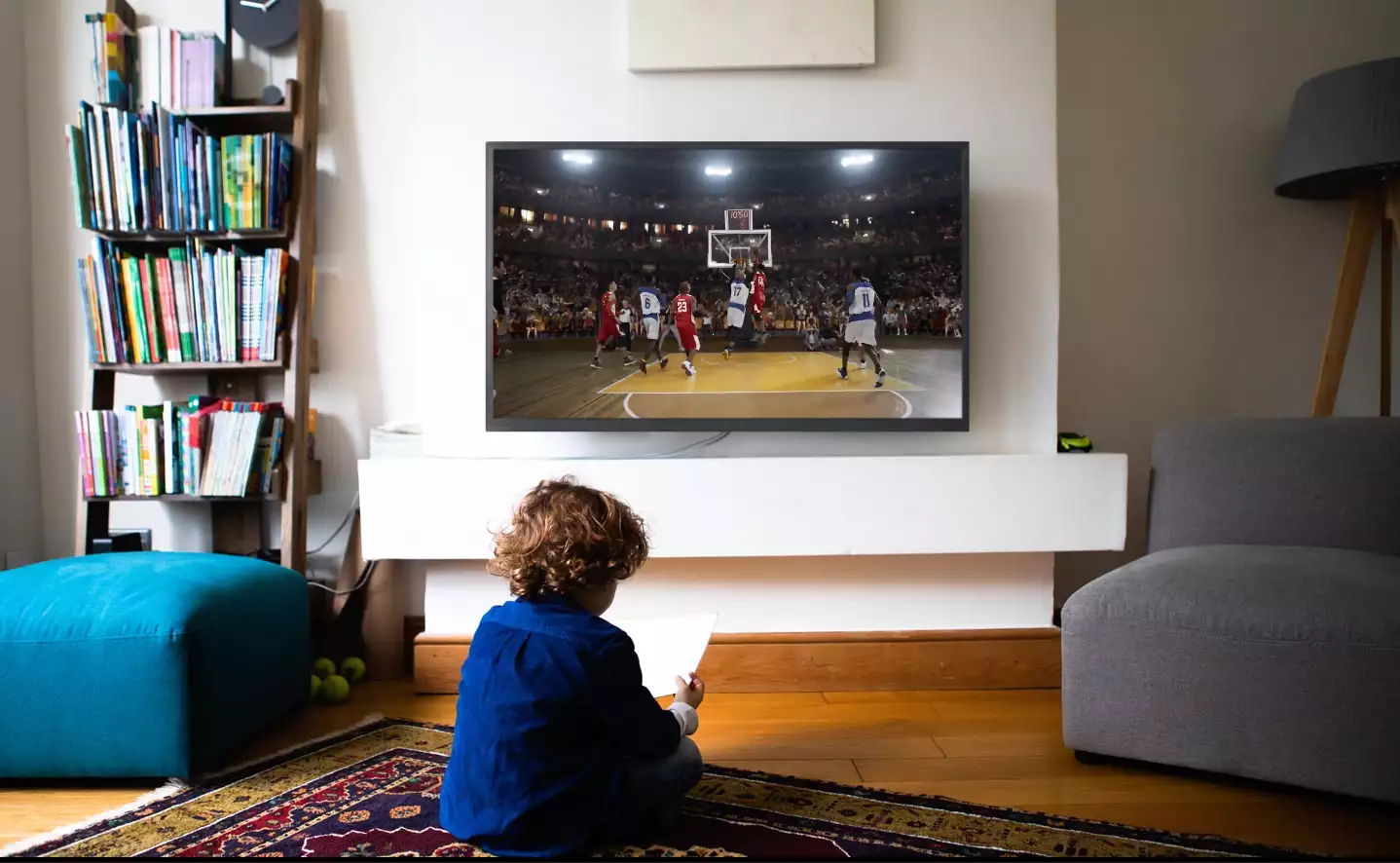 Walmart TV in the living room.