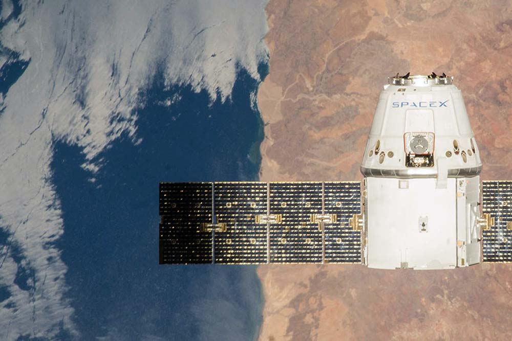 A satellite in space.