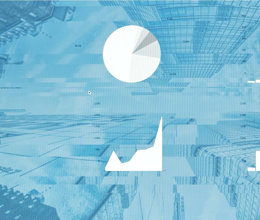 A Pie chart and a graph.