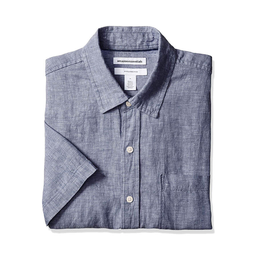 Linen Pin Short Sleeve Shirt