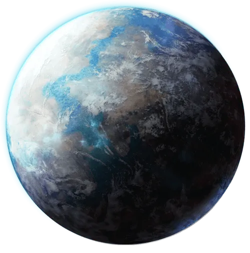 Image of Untamed Planet with a diverse array of biomes representing interconnected experiences inspired by nature