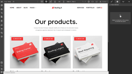 Ecommerce - Roofing X Webflow Template