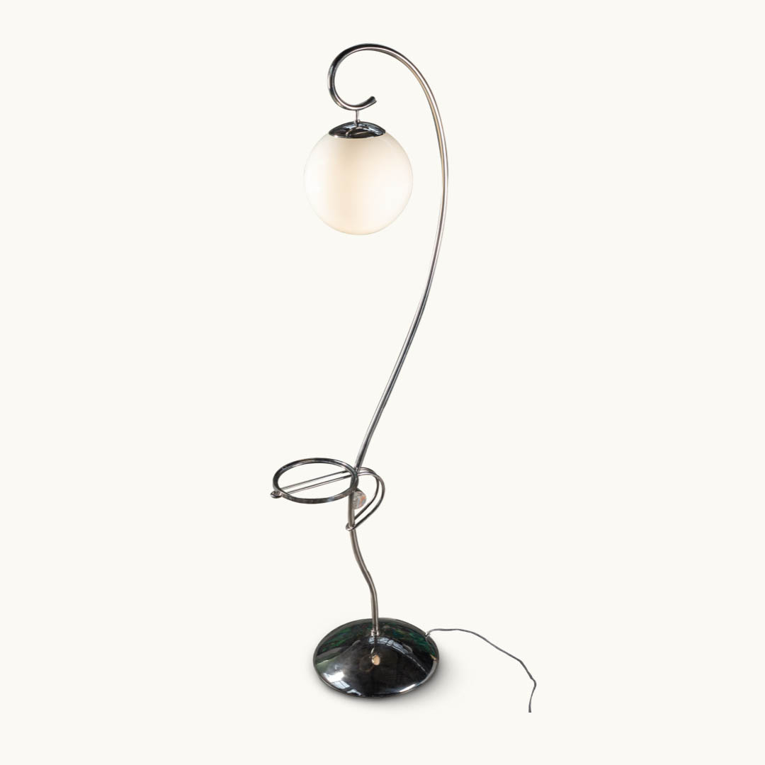 Metal and Glass Art Deco Floor Lamp | HasModern