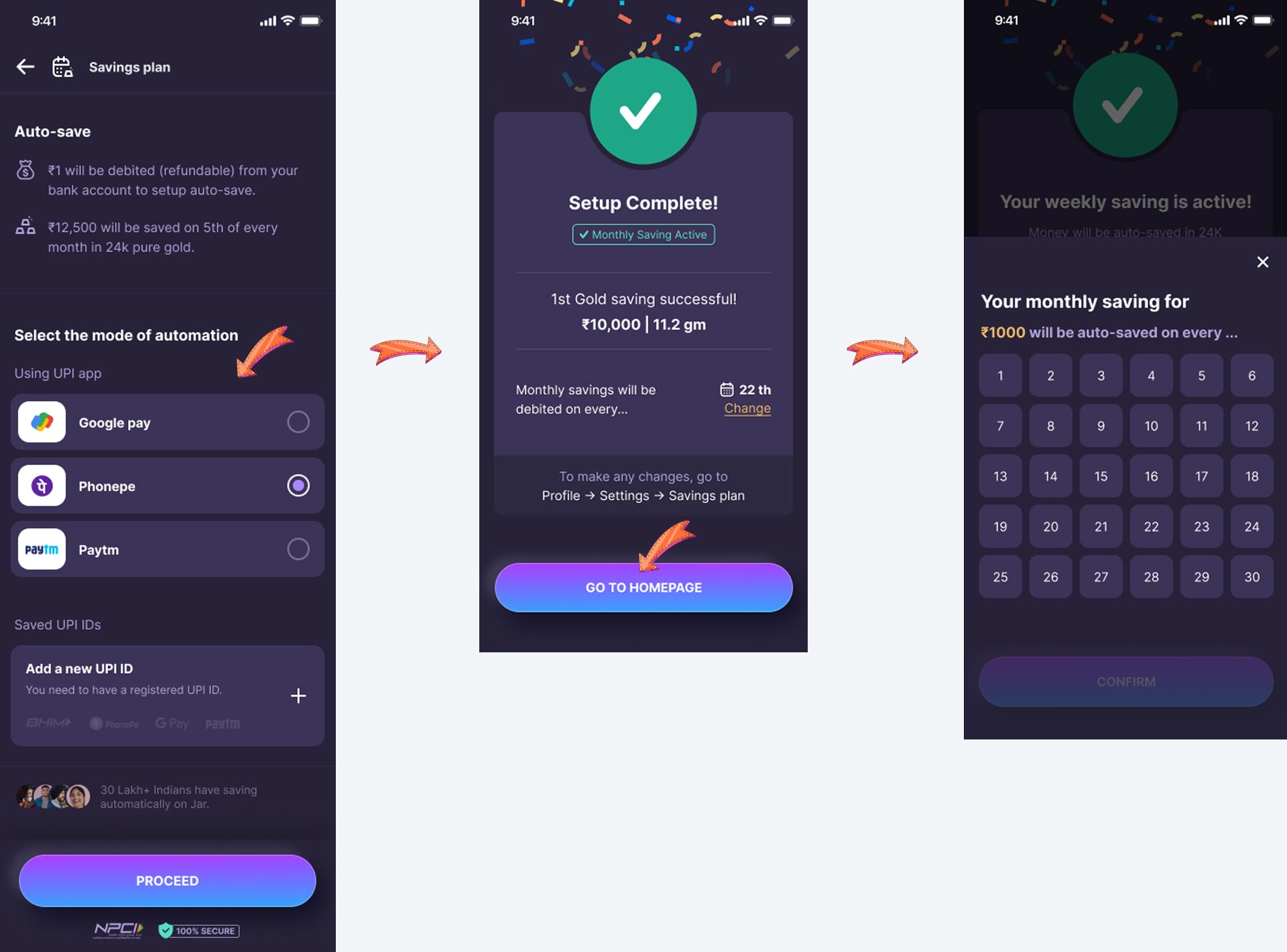 How To Enable Monthly Savings on Jar App?