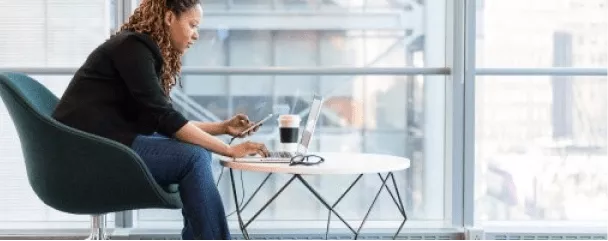 a person sitting at a table