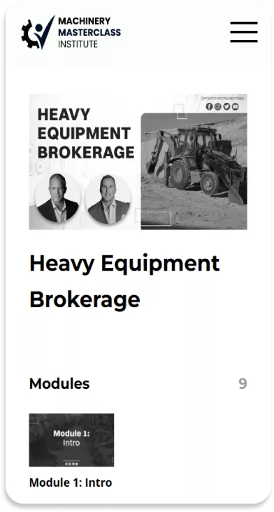 Machinery Masterclass Institute app