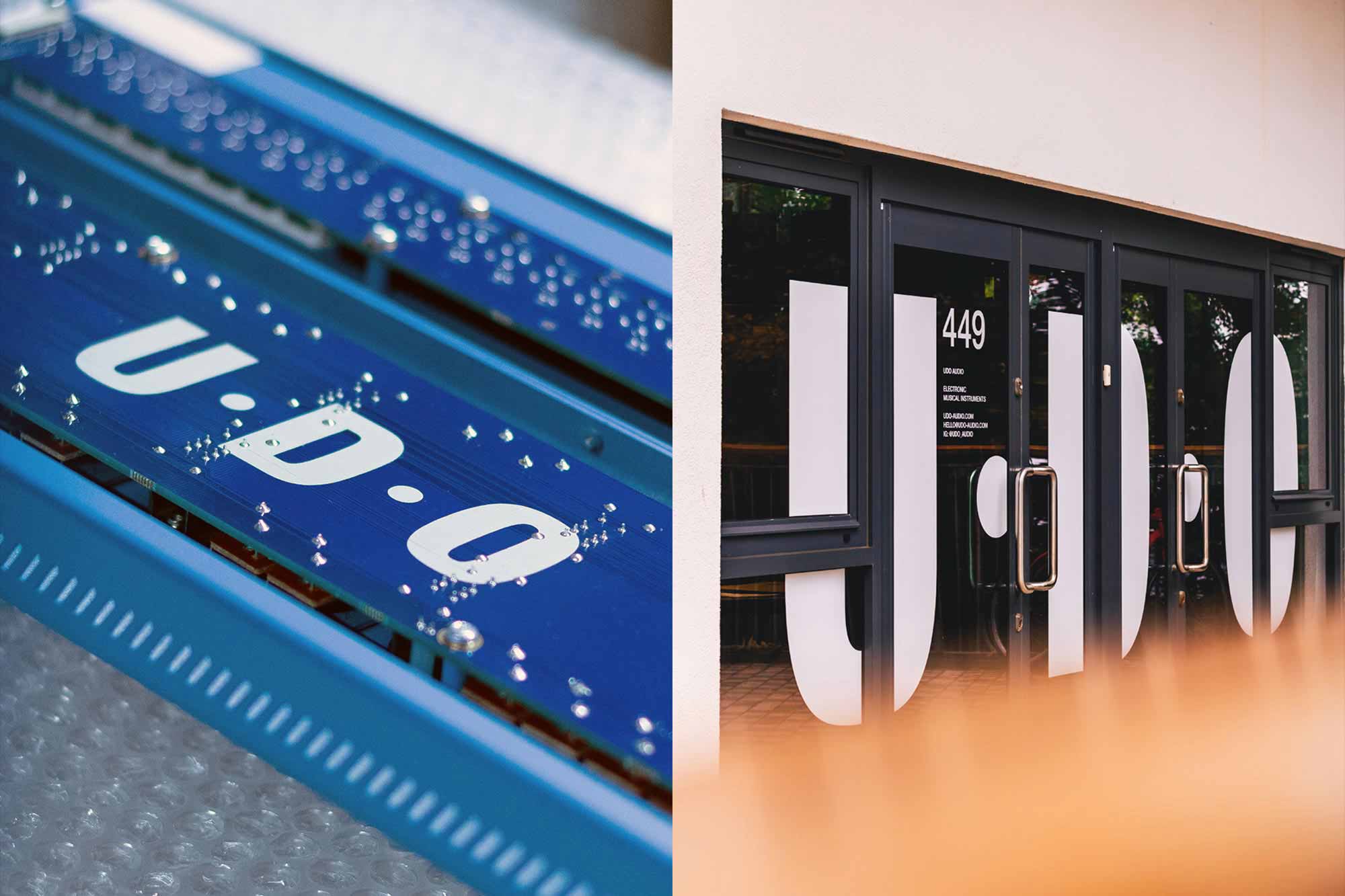 UDO logos on circuitboards and windows