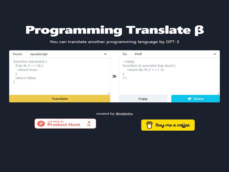 Programming Translate