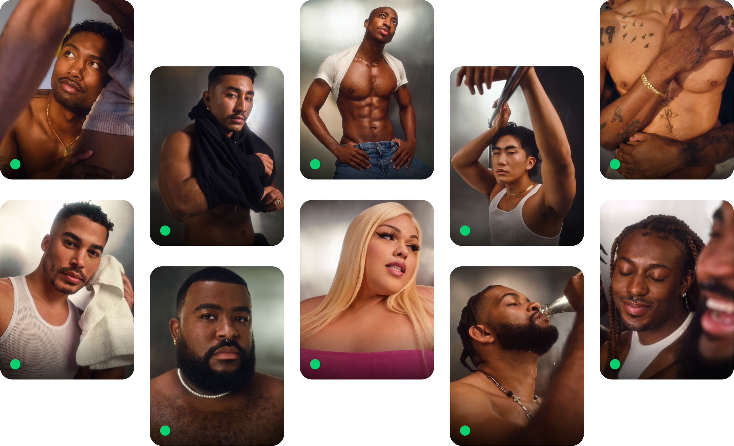 profile images of many different users