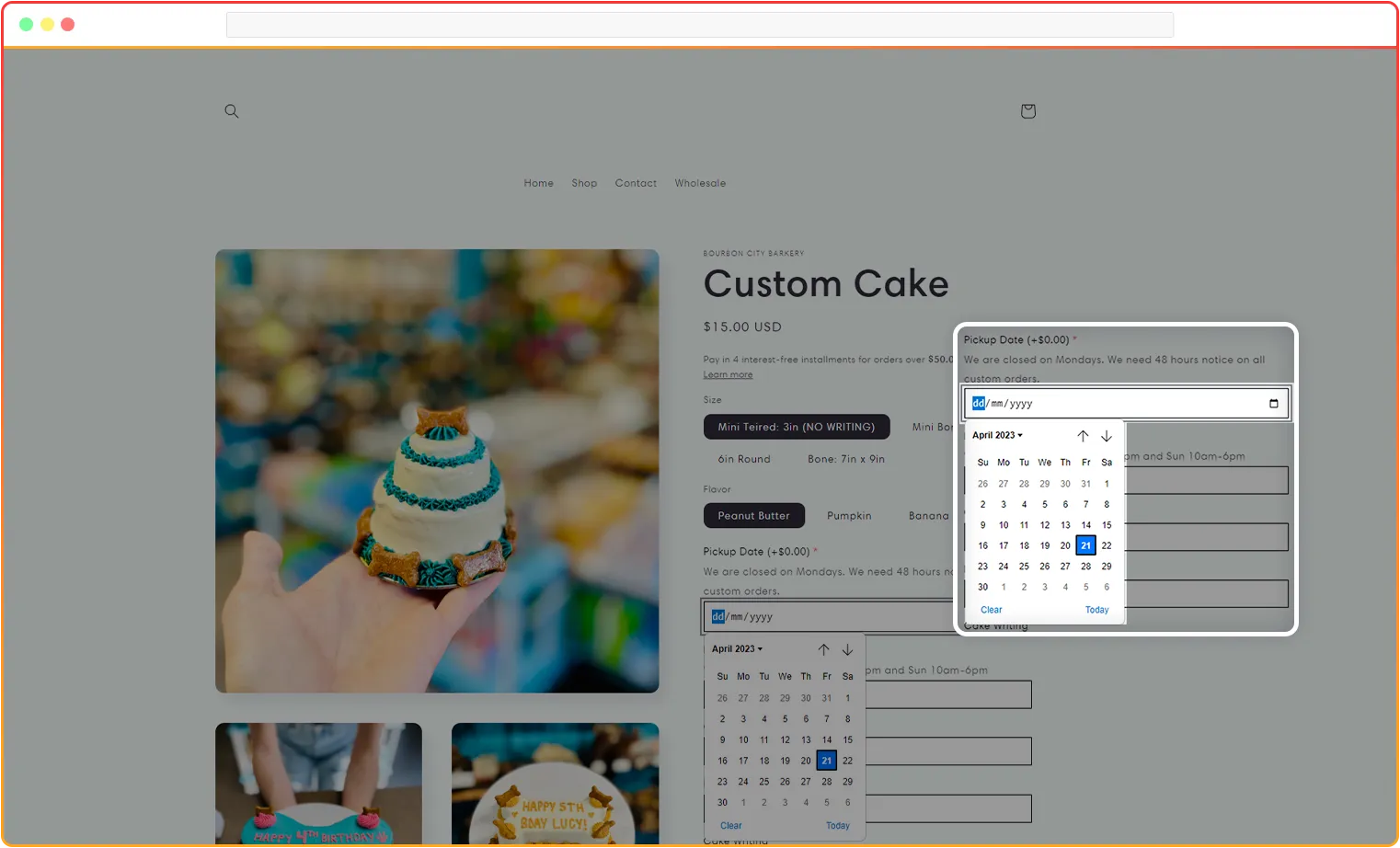 Calendar & Delivery Date Picker App for Shopify | Product Options &  Customizer