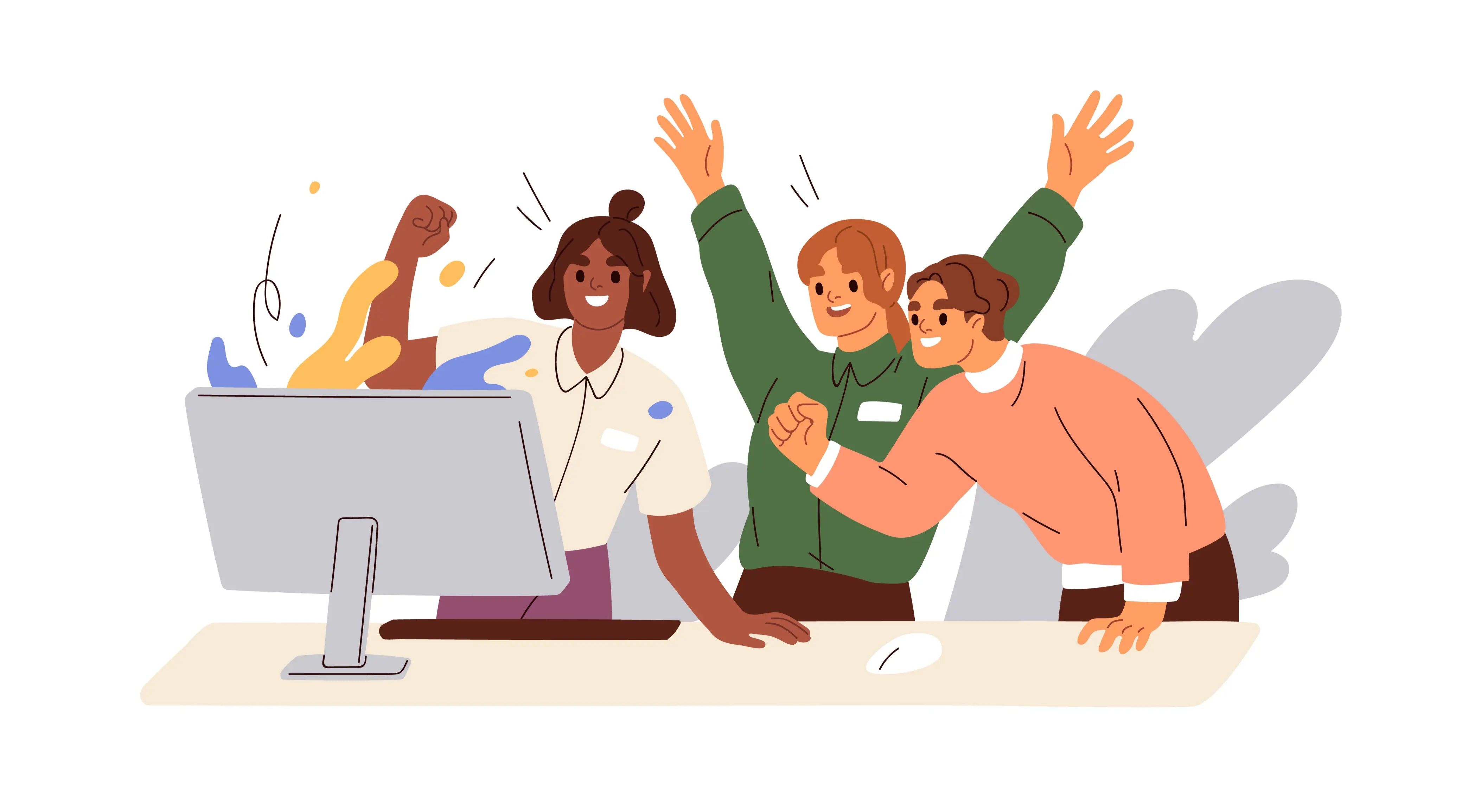 employees celebrating