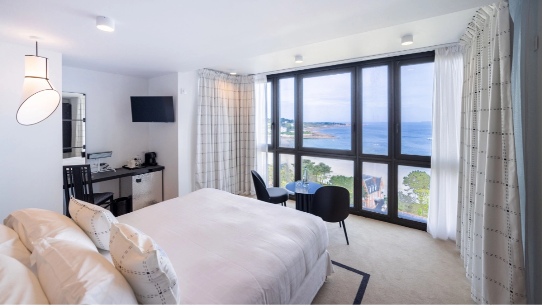 détail de la texture chambre l'hotel de luxe Agapa bretagne bord de mer