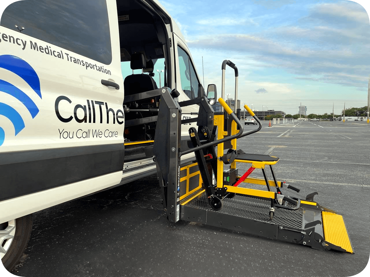 A vehicle equipped with a ramp for wheelchair access