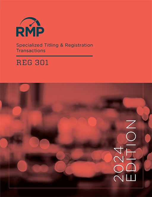 California RMP Reg 301 Book