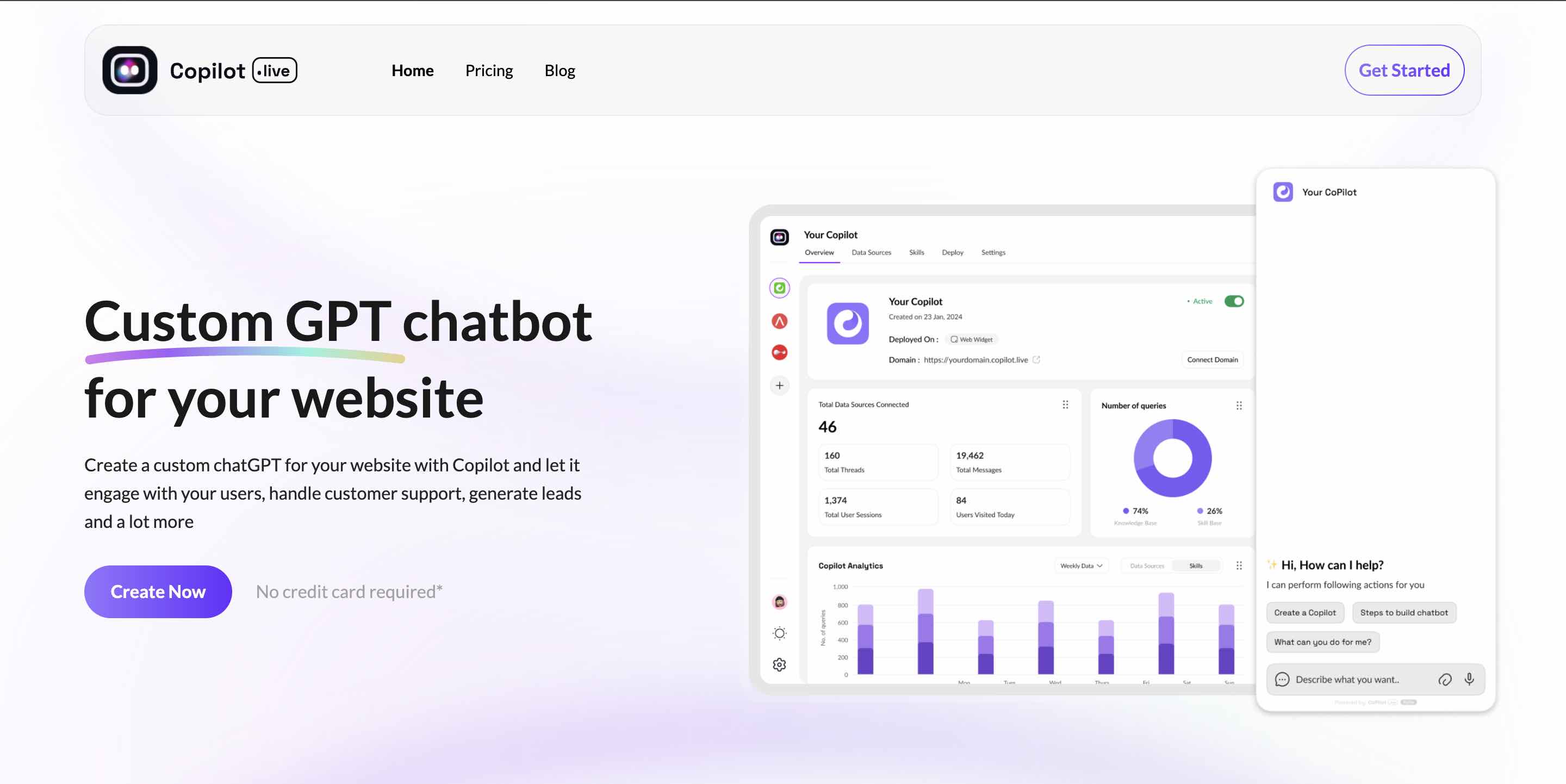 Copilot - Custom GPT chatbot for your website