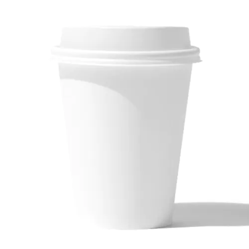 Paper Cup Mockup with Lid Close Up
