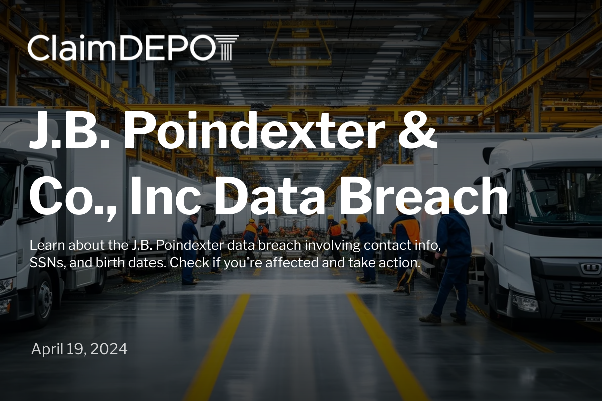 J.B. Poindexter Data Breach Affects Social Security Numbers