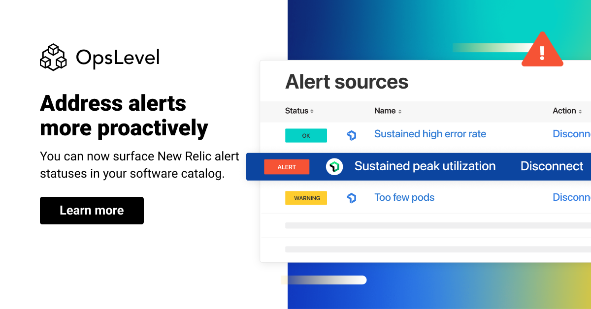Get ahead of performance issues and alerts with New Relic in OpsLevel