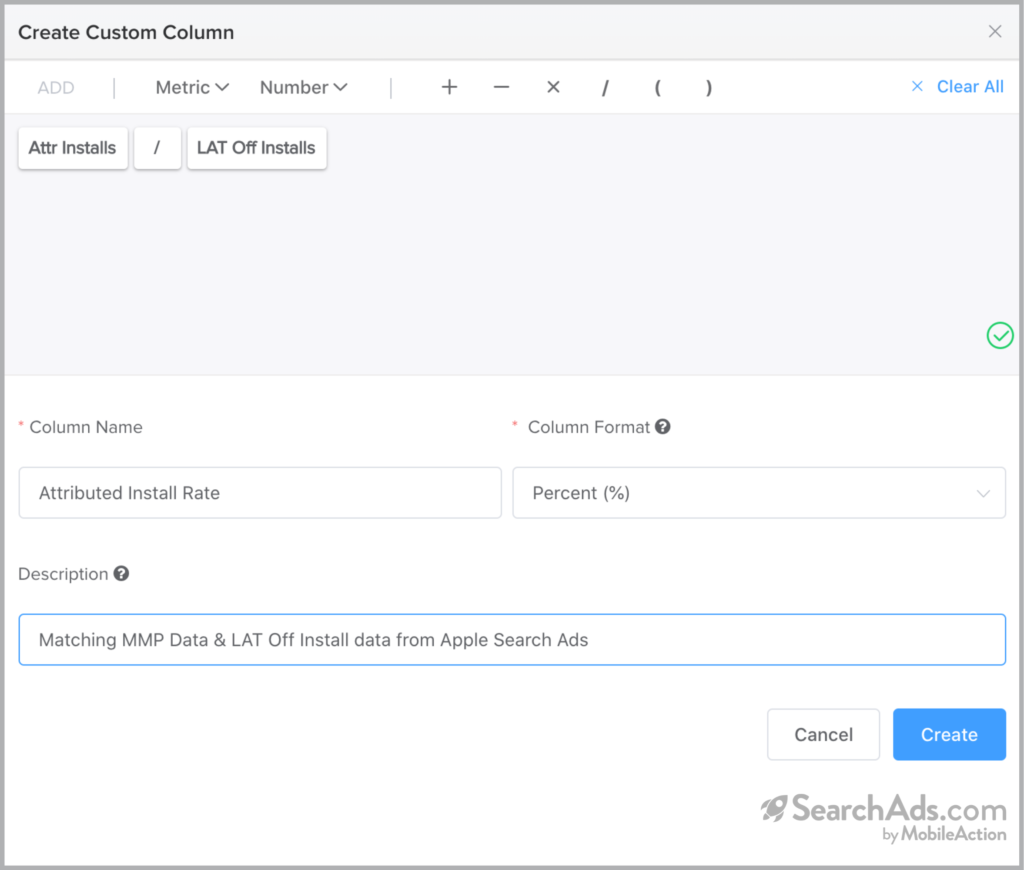 attributed install rate