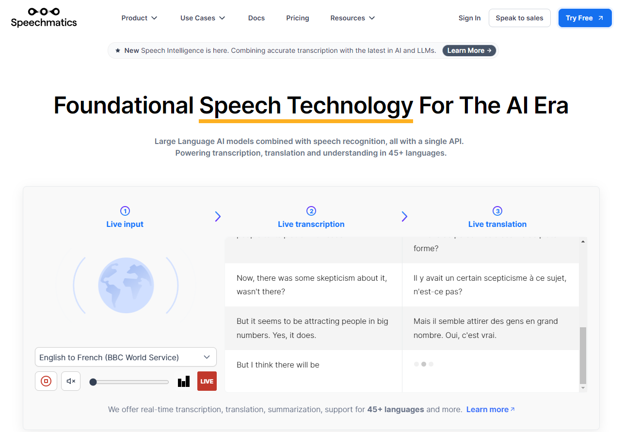 Discover Speechmatics: The AI Speech Solution