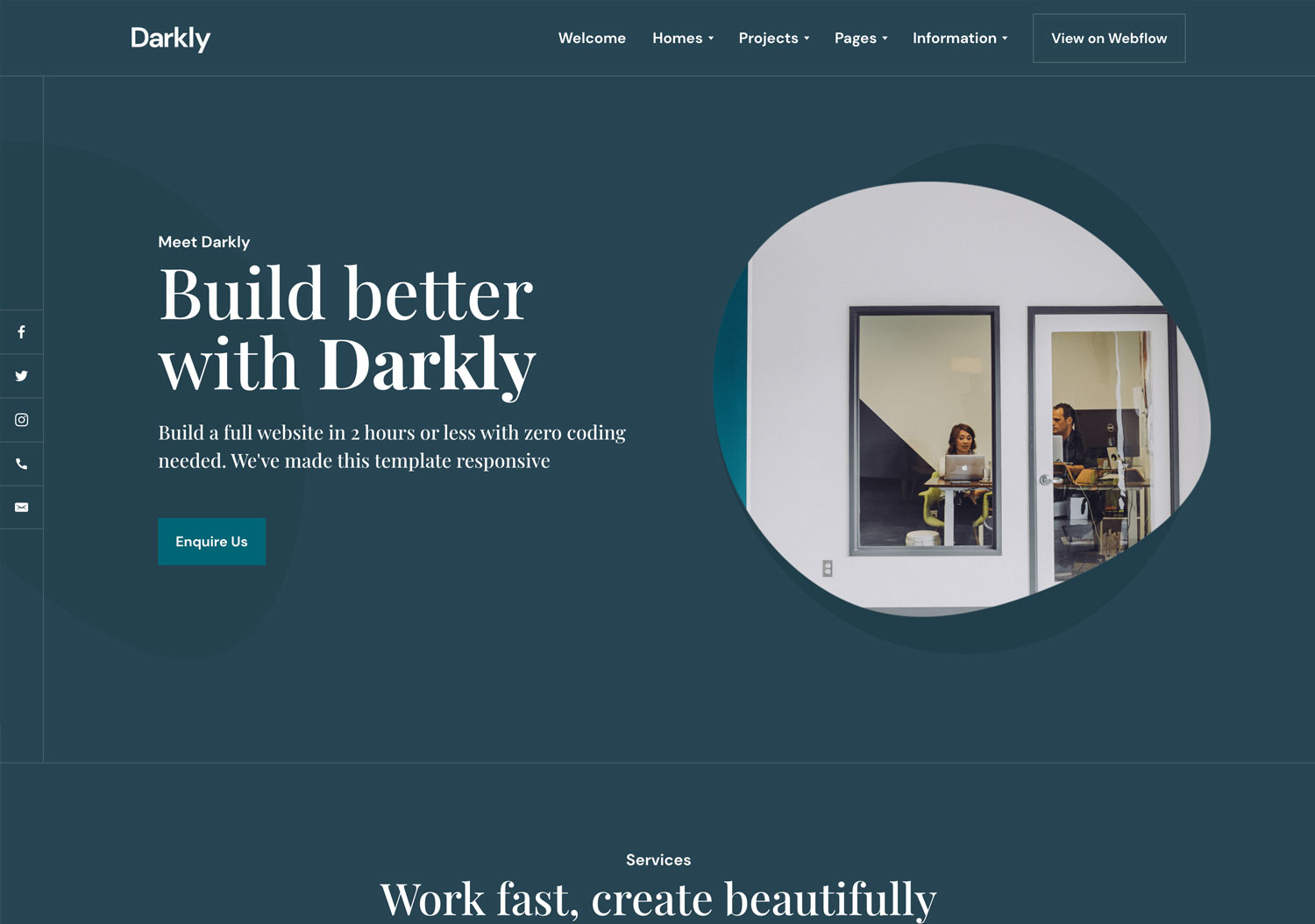 Digital multi-concept agency Webflow template.