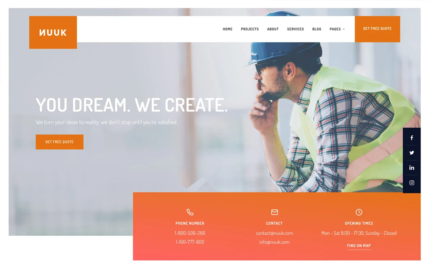 Nuuk Construction Webflow Template