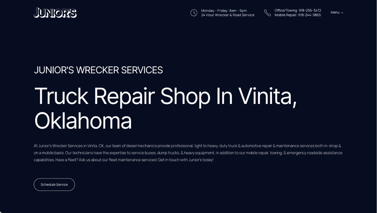 Truck & Auto Repair Shop in Vinita, OK Junior's